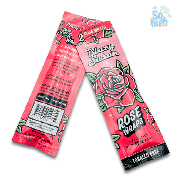 SoHigh Smoke Shop & Wear Monterrey México, Blazy Susan Rose Wraps 2 Pzs