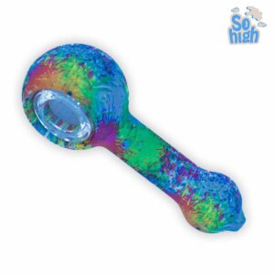 SOHIGH Smoke Shop Pipa Cubierta de Silicona de Colores – Vidrio y Silicona
