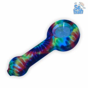 SOHIGH Smoke Shop Pipa Cubierta de Silicona de Colores Psycho – Vidrio y Silicona