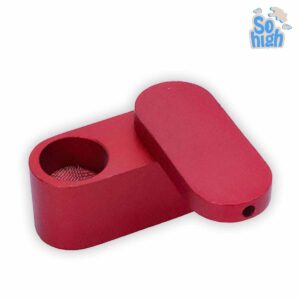 SOHIGH Smoke Shop Pipa Giratoria de Metal, Roja