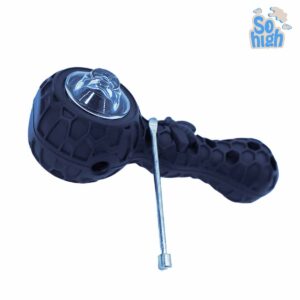 SOHIGH Smoke Shop Pipa Honeycomb Anti Caídas – Vidrio y Silicona
